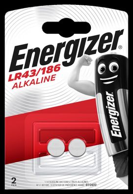 Energizer - LR43 / 186 - 1,5 Volt Alkaline - 2er Blister