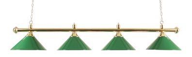 Poollampe mit vier Schirmen Messing/ Grün