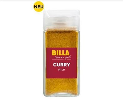 Curry Mild Gewürzzubereitung Vegan 32g Glas für Fleisch, Fisch und Meeresfrü