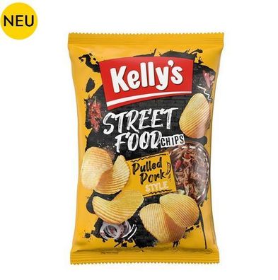Chips geriffelt Pulled Pork Streetfood von Kellys 100g - 3 Varianten/ Stück