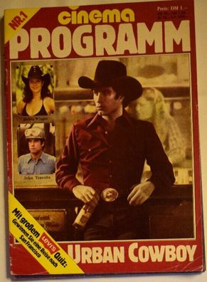 Cinema Programm Filmprogramm Urban Cowboy John Travolta Nr. 1 ca. 15 x 22cm