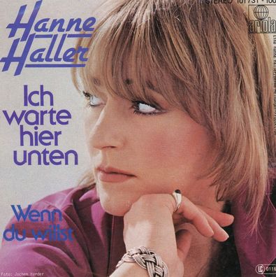 7" Cover Hanne Haller - Ich warte hier unten