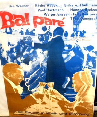 Bal Pare Ilse Werner Käthe Haack Filmposter Original Kinoplakat 60/84
