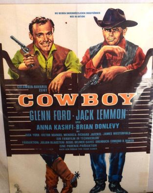 Cowboy Glenn Ford Jack Lemmon Filmposter A 1 Original Kinoplakat 60/84