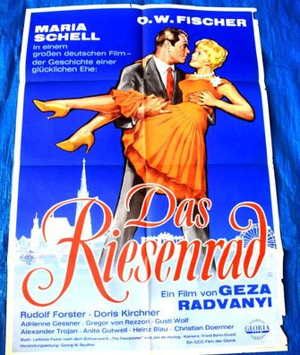 Das Riesenrad O. W Fischer Maria Schell Filmposter A 1 Original Kinoplakat 60/84