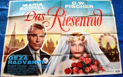 Das Riesenrad O. W. Fischer Maria Schell Film/ Kinoposter A0 157 x 116,5cm