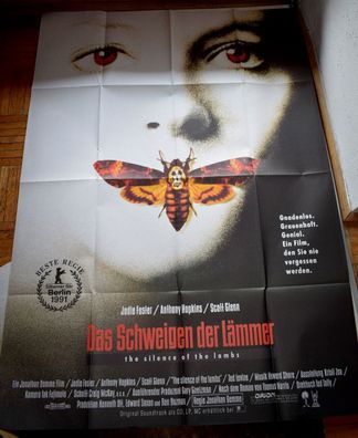 DAS Schweigen DER LÄMMER Jodie Foster A 0 Original Kinoplakat ca. 80 x 120cm