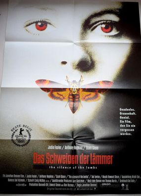 DAS Schweigen DER LÄMMER Jodie Foster A 1 Original Kinoplakat ca. 60 x 84cm