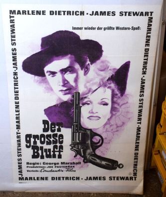 Der grosse Bluff Marlene Dietrich James Stewart A1 84 x 60cm Original Kinoplakat