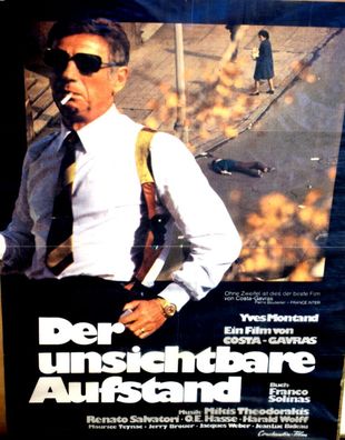 Der unsichtbare Aufstand Yves Montand Filmposter A 1 Original Kinoplakat 60/84