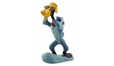 Bullyland 12256 - Spielfigur, Walt Disney König der Löwen - Rafiki mit Simba,