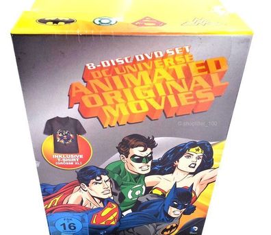 DC Universe Animated Original Movies * DVD NEU OVP * 8 DVDs * inkl. T-Shirt