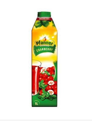 Cranberry Fruchtsaft 100% von Pfanner aus Österreich je 1 L - 3 Varianten