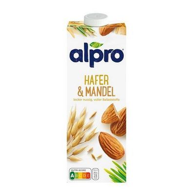 Alpro Hafer-Mandeldrink, 1 Liter, Laktosefrei, Vegan 4 Stückzahlen