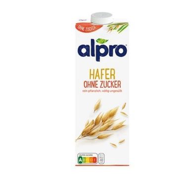 Alpro Hafer ohne Zucker Laktosefrei, Vegan Calcium Ballaststoff 1 Liter