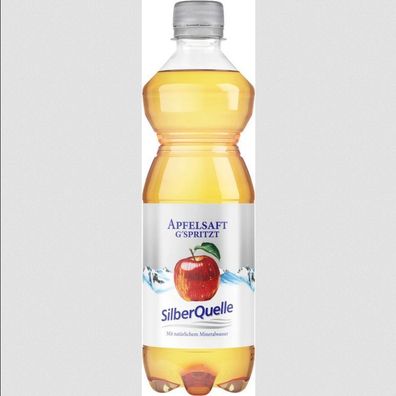 Apfelsaft gespritzt Limonade Erfrischungsgetränk Mineralwasser Silberquelle 1,5L