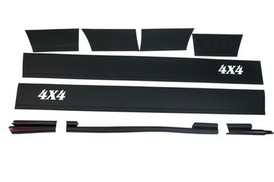 Rammschutzleisten SATZ breit - unten - Aufdruck "4x4" - Lada Niva / 4x4 / Taiga / ...