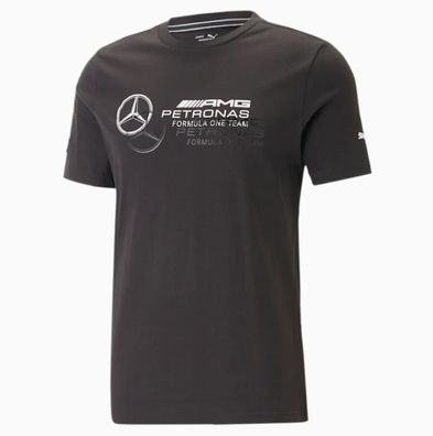 Puma Mercedes AMG Petronas Logo Tee - Herren T-Shirt Baumwolle Schwarz 538482-01