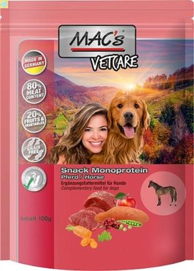 9 x MACs Dog Mono Snack Pferd 100g