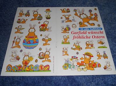 25 süsse Aufkleber-Garfield wünscht frohe Ostern