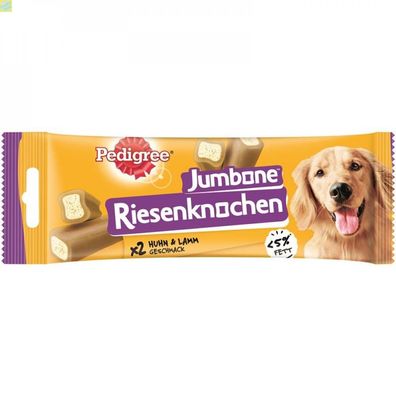 12 x Pedigree Snack Riesenknochen Medium mit Huhn &amp; Lammgeschmack 180g