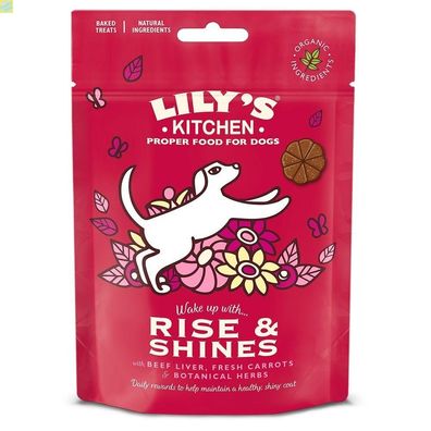 8 x Lilys Kitchen Dog Rise &amp; Shines Treats 80g