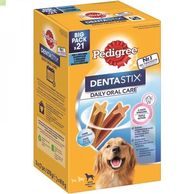 4 x Pedigree Denta Stix Daily Care MP für große Hunde 21 Stück