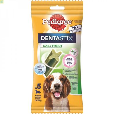 14 x Pedigree Denta Stix Daily Fresh mittelgroße Hunde 5 St.
