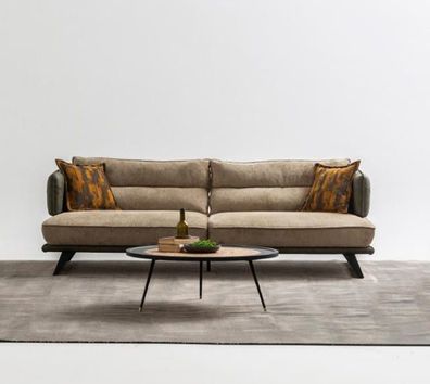 Luxus Sofagarnitur Sofa 3 Sitzer Sessel Stoff Modern Mehrfarbig Modern Set neu