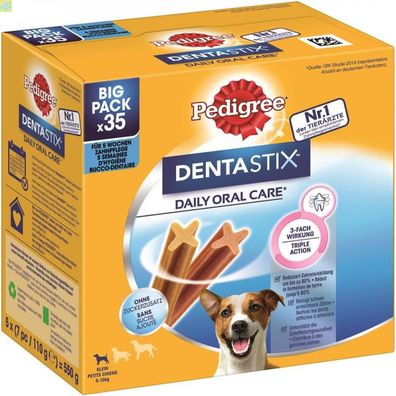 4 x Pedigree Denta Stix Daily Care MP für kleine Hunde 35 Stück