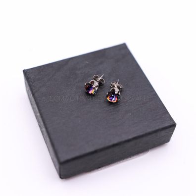 Pewterhooter 925 Sterling Silber Ohrstecker mit Crystal von Swarovski für Damen