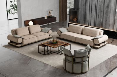 Luxus Sofagarnitur Sofa Garnitur Sofas 4 3 1 Sitzer Stoff 3tlg Couch Set