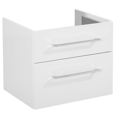 Fackelmann Bad Unterbauschrank 60 cm mit 2 Schubladen weiß für Waschtischplatten