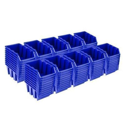 Set 100 x Stapelboxen NP6 blau Lagerboxen Sortierboxen
