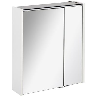 Fackelmann 82182 Spiegelschrank Bad mit LED Beleuchtung 60 cm weiß matt