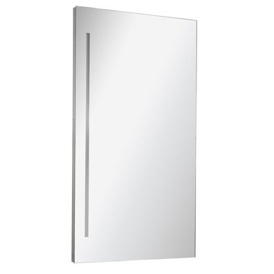Fackelmann schmaler rechteckiger Badspiegel 42 x 100 cm mit LED Beleuchtung