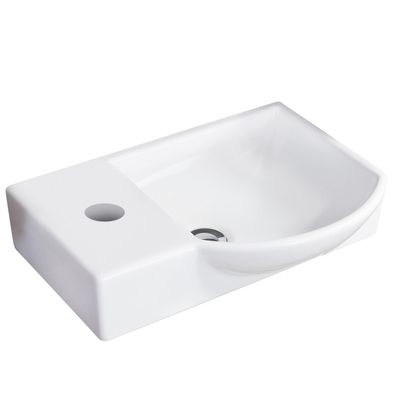 Fackelmann 82391 Waschbecken Gäste-WC Keramik 45 cm weiß Unterschränke rechts