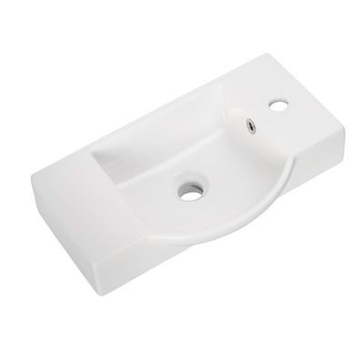 Fackelmann 82392 Waschbecken für Gäste-WC Taris Keramik 55 cm weiß