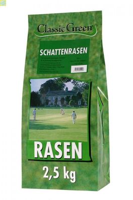 4 x Classic Green Rasen Schattenrasen Plastikbeutel 2,5kg