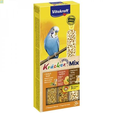 Vitakraft Bird Kräcker Mix Honig, Orange &amp; Popcorn 80g