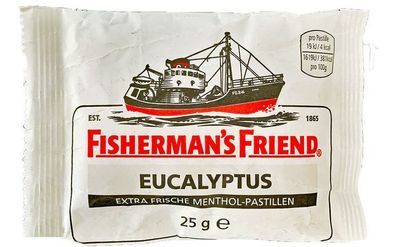 Fisherman´s Friend Menthol Pastillen Eukalyptus Extra Frische 25g Vegan