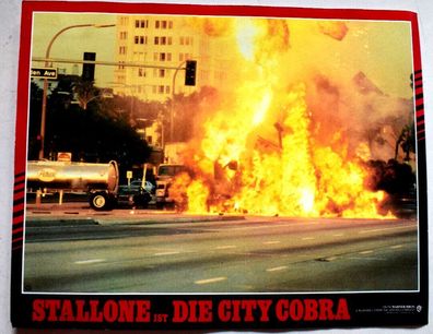 Die City Cobra Sylvester Stallone Brigitte Nielsen Kinoaushangfoto 30x24cm 3