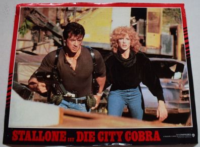 Die City Cobra Sylvester Stallone Brigitte Nielsen Kinoaushangfoto 30x24cm 6