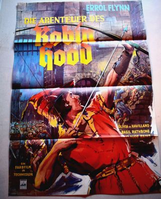 Die Abenteuer des Robin Hood - FLYNN Filmposter A 1 Original Kinoplakat 60/84