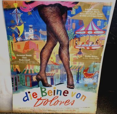 die Beine von Dolores Germaine Damar A1 84 x 60cm Original Kinoplakat