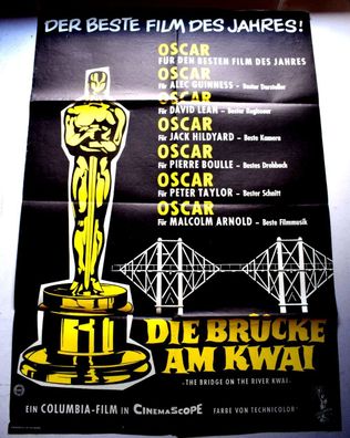 Die Brücke am Kwai Oscar Plakat A 1 Original Kinoplakat - ca. 60 x 84cm