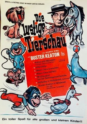 Die Lustige Tierschau Buster Keaton Filmposter A 1 Original Kinoplakat 60/84