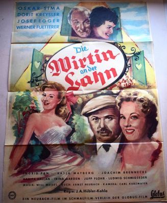 Die Wirtin an der Lahn Oskar Sima Filmposter A 1 Kinoplakat - ca. 60 x 84cm