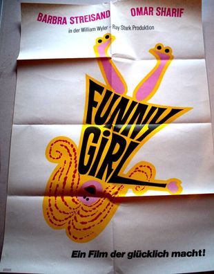 Funny Girl Barbara Streisand Filmposter A 1 Original Kinoplakat 60/84