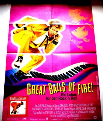 Great Balls Of Fire Dennis Quaid Jerry Lee Lewis 84 x 60cm Original Kinoplakat